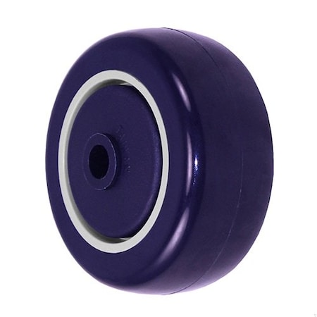 Durastar Wheel, 3X1.25 Polyurethane, Polyolefin (Purple L Gray), 3/8" Precision 314PPU34P